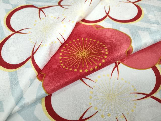 平和屋着物●小振袖　二尺袖　舞花文　洗える着物　逸品　新品　DAAY5323ud