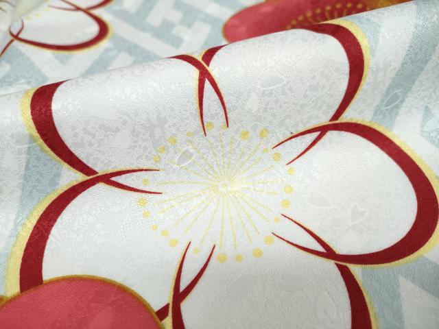 平和屋着物●小振袖　二尺袖　舞花文　洗える着物　逸品　新品　DAAY5323ud