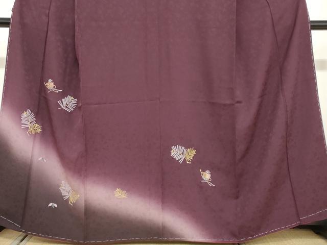 平和屋着物●訪問着 総刺繍 陶器松葉文 暈し染め 金糸 鈴乃屋扱い 正絹 逸品 未使用 DAAY5334ud