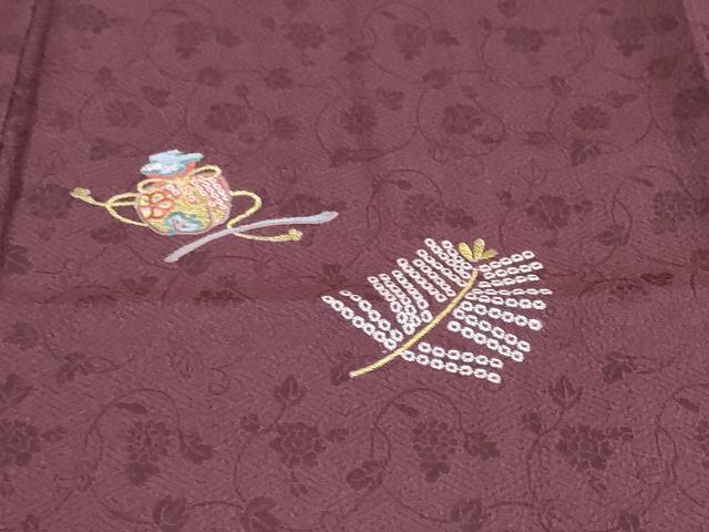 平和屋着物●訪問着 総刺繍 陶器松葉文 暈し染め 金糸 鈴乃屋扱い 正絹 逸品 未使用 DAAY5334ud