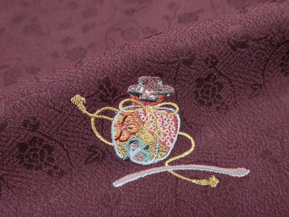 平和屋着物●訪問着 総刺繍 陶器松葉文 暈し染め 金糸 鈴乃屋扱い 正絹 逸品 未使用 DAAY5334ud