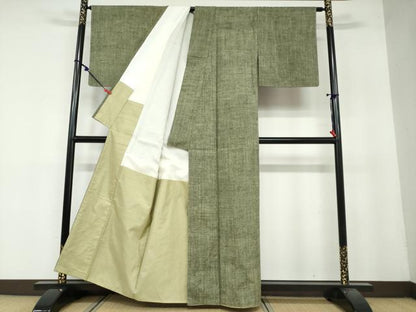 平和屋着物●上質な紬　霞文　正絹　逸品　DAAY5338ud