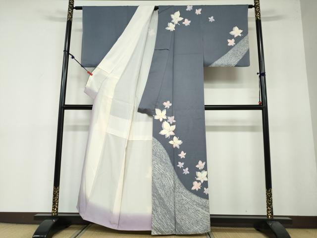 平和屋着物●訪問着　中島まさひろ　舞葉文　正絹　逸品　DAAY5339ud