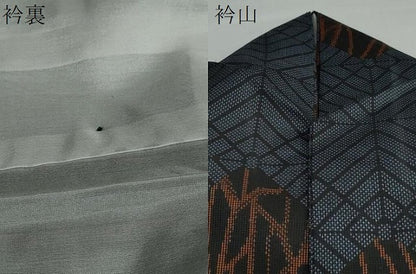 平和屋着物●本場大島紬　7マルキ　枝葉文　正絹　逸品　DAAY5353ud