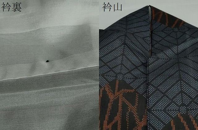平和屋着物●本場大島紬　7マルキ　枝葉文　正絹　逸品　DAAY5353ud