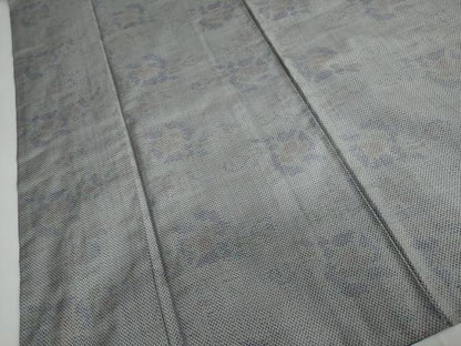 平和屋着物●上質な紬　草花文　正絹　逸品　DAAY5356ud