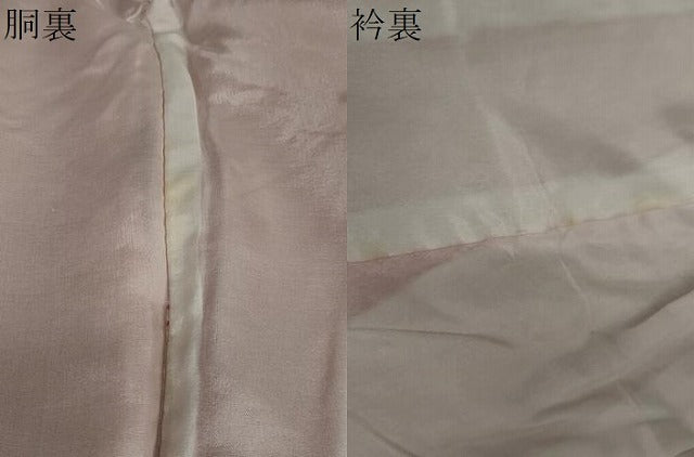 平和屋着物●上質な色無地　草花地紋　赤丹色　正絹　逸品　DAAY5413ud