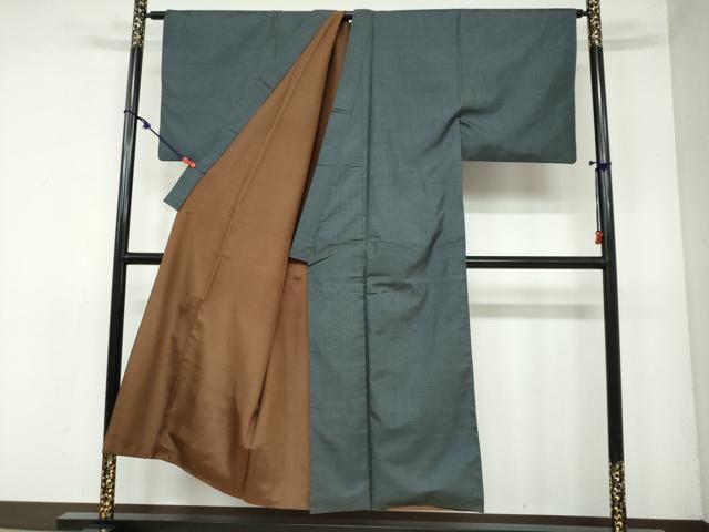 平和屋着物●男性　本場大島紬　アンサンブル　長羽織　100亀甲　総詰め　正絹　逸品　DAAY5421ud