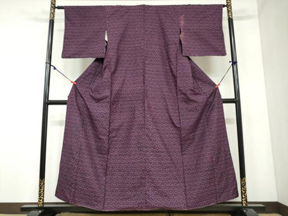 平和屋着物●上質な小紋 紬地 花尽くし文 鈴乃屋扱い 正絹 逸品 DAAY5436ud