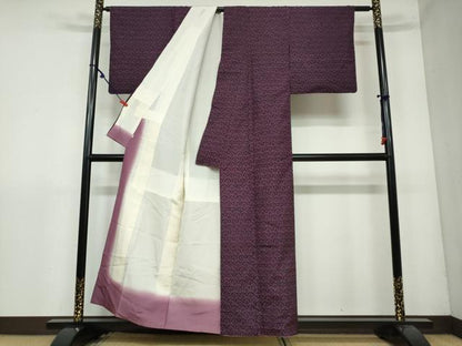 平和屋着物●上質な小紋 紬地 花尽くし文 鈴乃屋扱い 正絹 逸品 DAAY5436ud