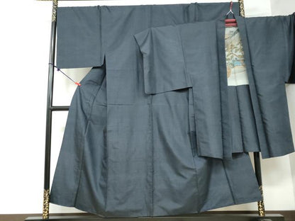 平和屋着物●男性　本場大島紬　アンサンブル　長羽織　100亀甲　総詰め　正絹　逸品　DAAY5446ud