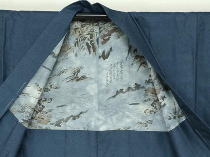 平和屋着物●男性　紬　アンサンブル　120亀甲　正絹　逸品　DAAY5447ud