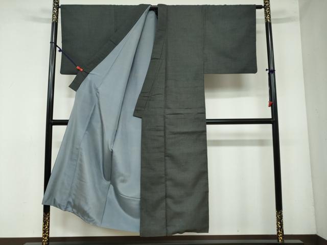 平和屋着物●男性　紬　アンサンブル　100亀甲　正絹　逸品　DAAY5449ud
