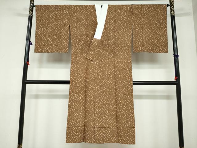 平和屋着物●長襦袢 無双仕立て 色ほのか 成物 唐辛子 反端付き 正絹 逸品 DAAY5462ud