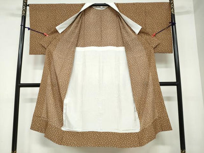 平和屋着物●長襦袢 無双仕立て 色ほのか 成物 唐辛子 反端付き 正絹 逸品 DAAY5462ud