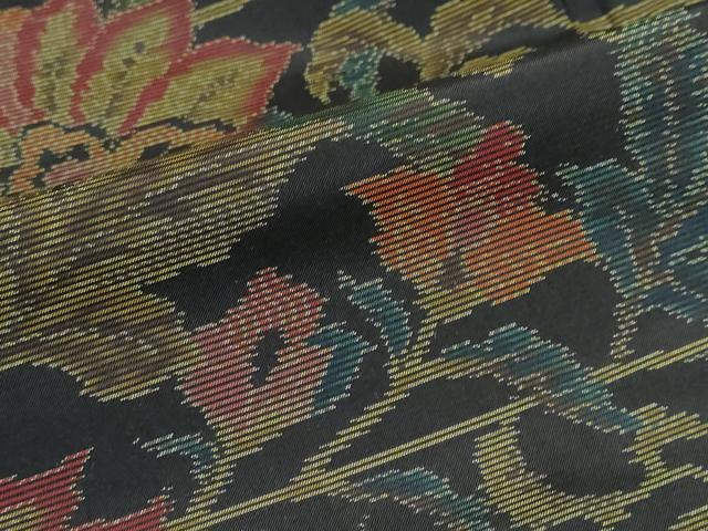 平和屋着物●本場大島紬　洋花文　正絹　逸品　未使用　DAAY5469ud