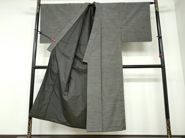 平和屋着物●男性　結城紬　80亀甲　総詰め　正絹　逸品　DAAY5480ud