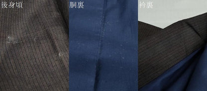 平和屋着物●男性 紬 縞 正絹 逸品 未使用 DAAY5481ud