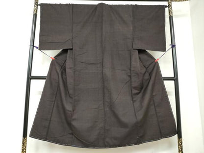 平和屋着物●男性 紬 縞 正絹 逸品 未使用 DAAY5481ud