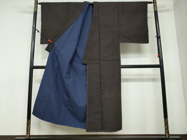 平和屋着物●男性 紬 縞 正絹 逸品 未使用 DAAY5481ud