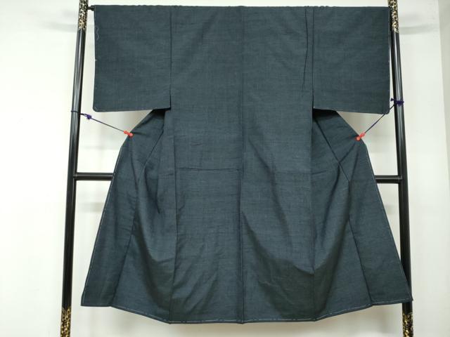 平和屋着物●男性 紬 アンサンブル 幾何学文様 正絹 逸品 未使用 DAAY5492ud