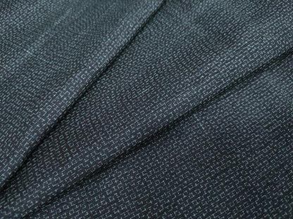 平和屋着物●男性 紬 アンサンブル 幾何学文様 正絹 逸品 未使用 DAAY5492ud