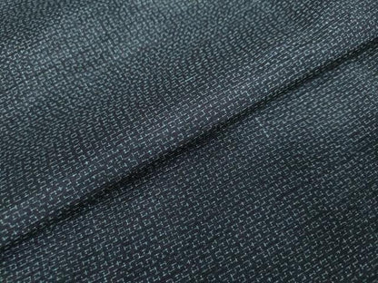 平和屋着物●男性 紬 アンサンブル 幾何学文様 正絹 逸品 未使用 DAAY5492ud