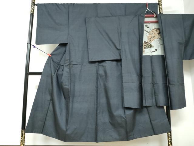 平和屋着物●男性 本場大島紬 アンサンブル 長羽織 100亀甲 総詰め 正絹 逸品 DAAY5496ud
