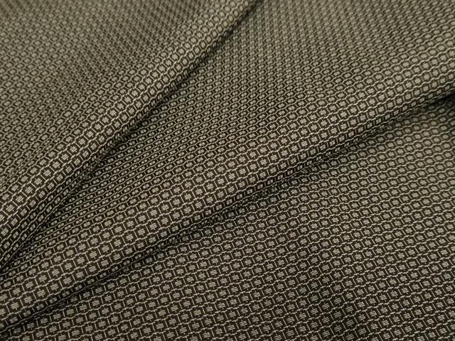 平和屋着物●男性　紬　アンサンブル　長羽織　100亀甲　総詰め　正絹　逸品　DABF1210ud