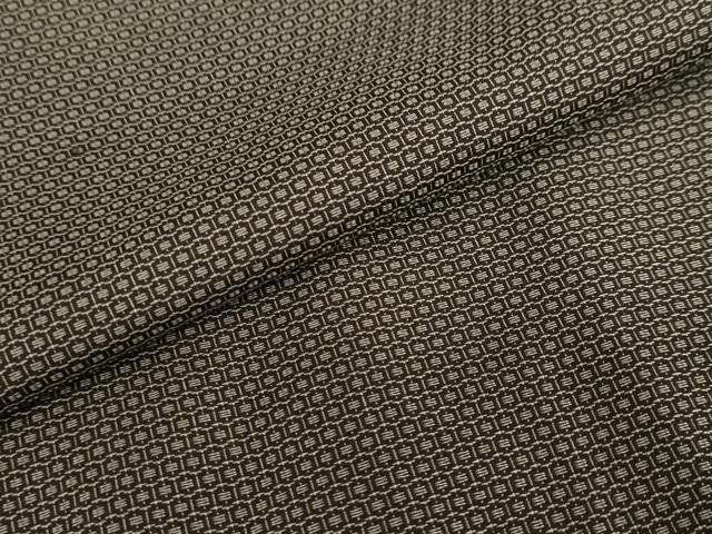 平和屋着物●男性　紬　アンサンブル　長羽織　100亀甲　総詰め　正絹　逸品　DABF1210ud