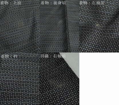 平和屋着物●男性 本場大島紬 アンサンブル 80亀甲 総詰め 正絹 逸品 DAAY5501ud