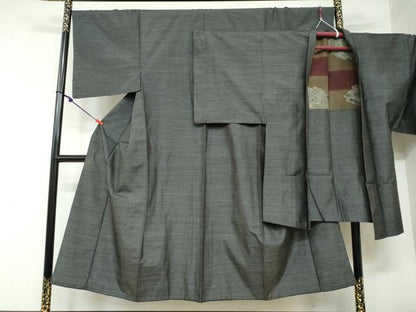 平和屋着物●男性 本場大島紬 アンサンブル 80亀甲 総詰め 正絹 逸品 DAAY5501ud