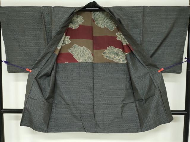 平和屋着物●男性 本場大島紬 アンサンブル 80亀甲 総詰め 正絹 逸品 DAAY5501ud