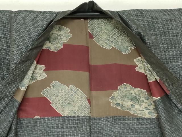 平和屋着物●男性 本場大島紬 アンサンブル 80亀甲 総詰め 正絹 逸品 DAAY5501ud