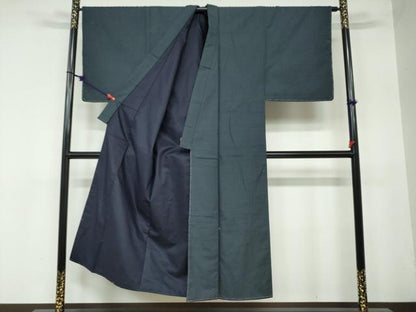 平和屋着物●男性 紬 アンサンブル 100亀甲 総詰め 正絹 逸品 未使用 DAAY5503ud