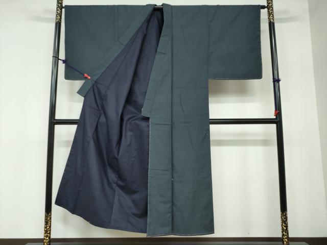 平和屋着物●男性 紬 アンサンブル 100亀甲 総詰め 正絹 逸品 未使用 DAAY5503ud
