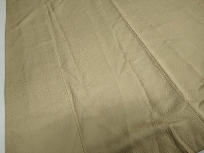 平和屋着物●本加賀友禅作家　毎田仁郎監修　色無地　草花地紋　榛色　正絹　逸品　DAAY5549ud