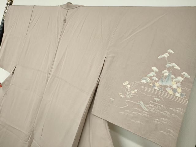 平和屋着物●訪問着　立波風景草花文　金彩　正絹　逸品　DAAY5555ud