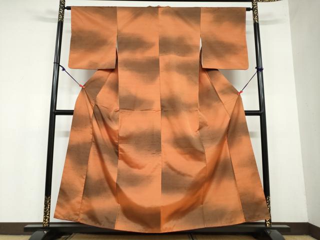 平和屋着物●上質な紬　霞文　正絹　逸品　DAAY5575ud