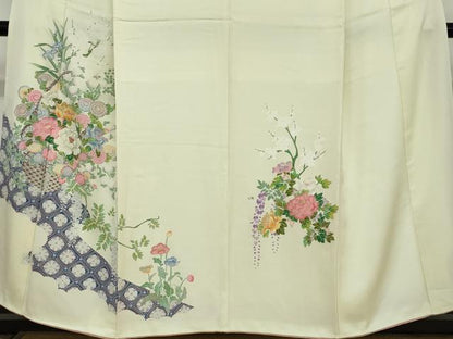 平和屋着物●訪問着　花籠文　金彩　正絹　逸品　DAAY5577ud