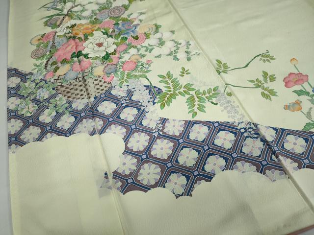 平和屋着物●訪問着　花籠文　金彩　正絹　逸品　DAAY5577ud