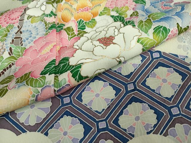 平和屋着物●訪問着　花籠文　金彩　正絹　逸品　DAAY5577ud