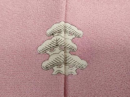 平和屋着物●上質な色無地　紅梅色　正絹　逸品　DAAY5579ud