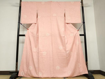 平和屋着物●上質な小紋　草花文　正絹　逸品　DAAY5584ud