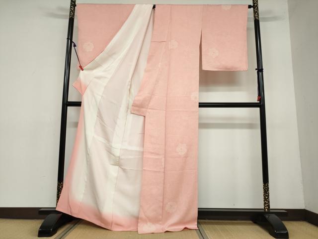 平和屋着物●上質な小紋　草花文　正絹　逸品　DAAY5584ud
