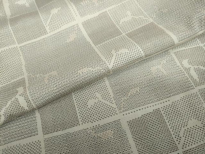 平和屋着物●本場大島紬 白大島 120亀甲 格子枝葉文 正絹 逸品 DAAY5593ud