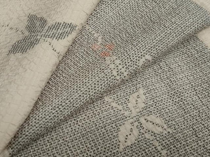 平和屋着物●上質な紬　南天蔦の葉間道　正絹　逸品　DAAY5608ud
