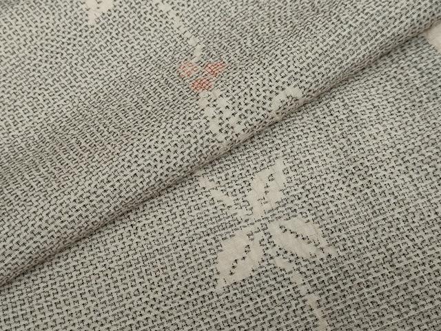 平和屋着物●上質な紬　南天蔦の葉間道　正絹　逸品　DAAY5608ud