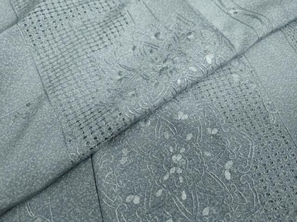 平和屋着物●中国三大刺繍 汕頭刺繍 スワトウ刺繍 小紋 正倉院洋花文 たたき染 ますいわ屋扱い 正絹 逸品 DAAY5626ud