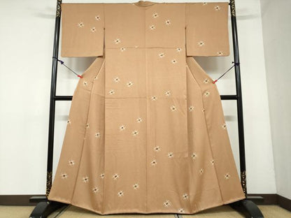 平和屋着物●上質な小紋 絞り 抽象文様 正絹 逸品 DAAY5632ud